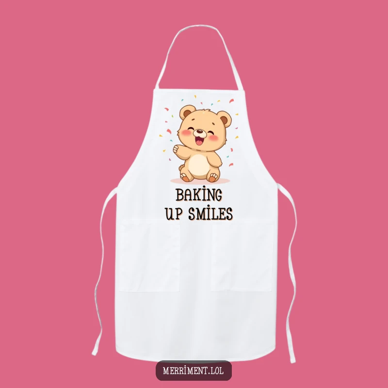 Funny Bear Cub Kitchen Apron - Cook with Giggles and Confetti!