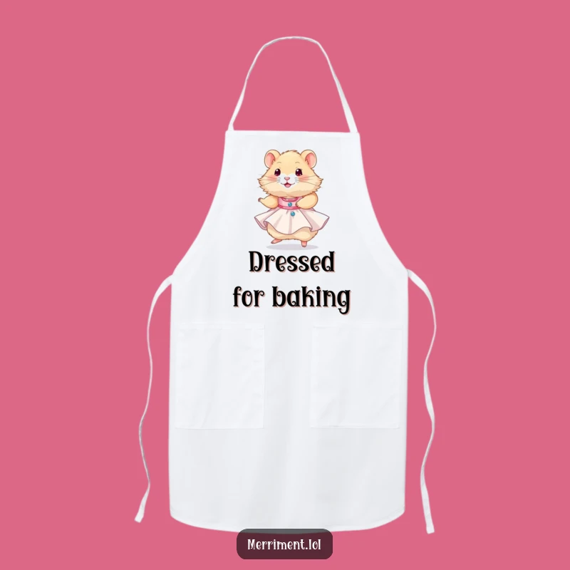 Funny Hamster Party Dress Apron: Cook up Fun with Hilarious Festive Flair!