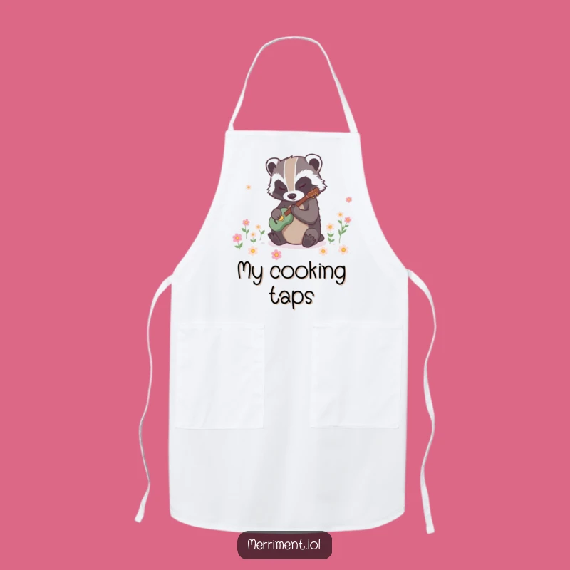 Funny Badger Bloom Apron: Magical Kitchen Fun for Garden Enthusiasts