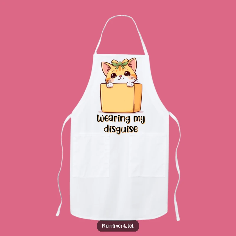 Funny Curious Cat Apron: Kitchen Pet Fun, Cooking Surprise, Ideal Funny Gift