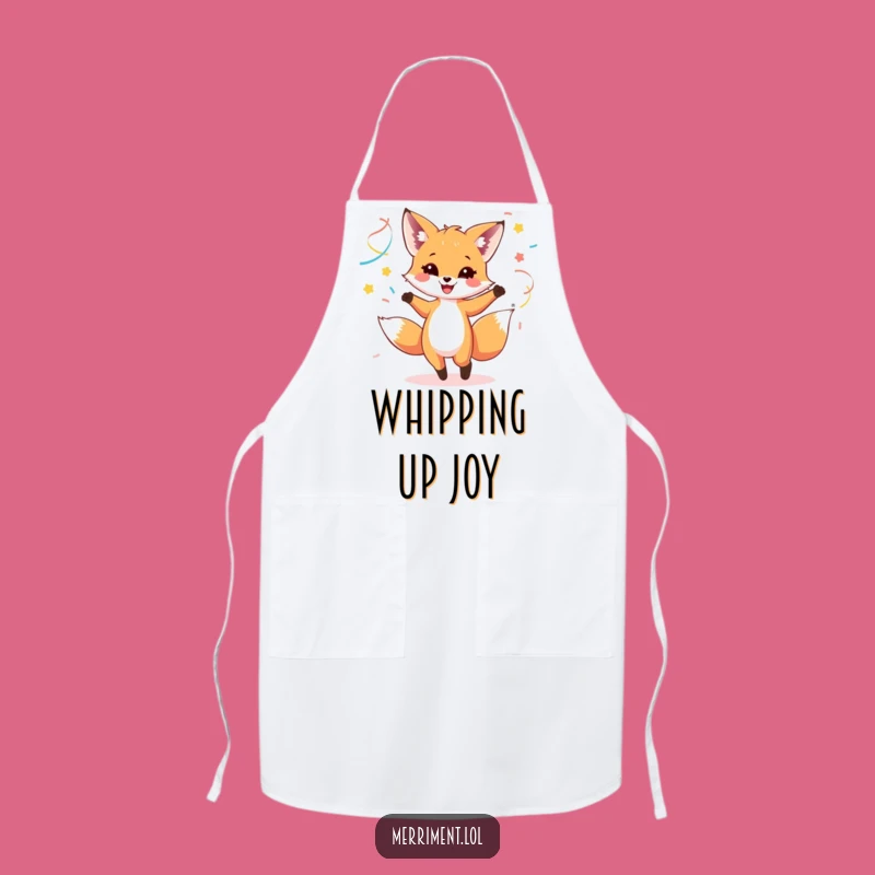 Funny Fox Cub Dance Apron - Cook Up Fun with Streamers!