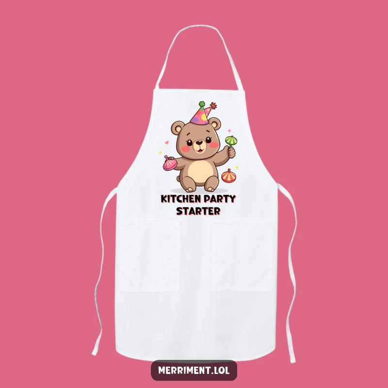 Funny Happy Bear Apron - Hilarious Party Gift for Cooks
