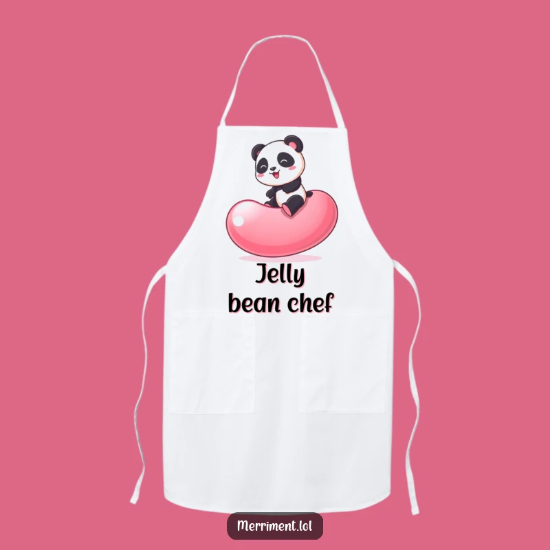 Funny Panda Jelly Bean Apron: Cook with Comical Cheer!