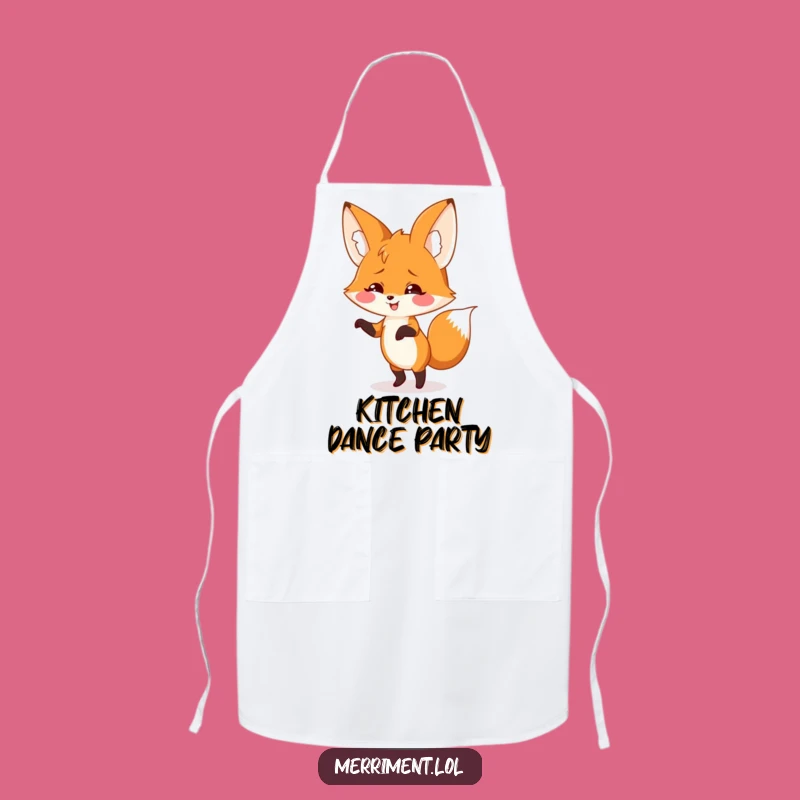 Funny Fox Dance Apron: Cook Up Some Groovy Moves