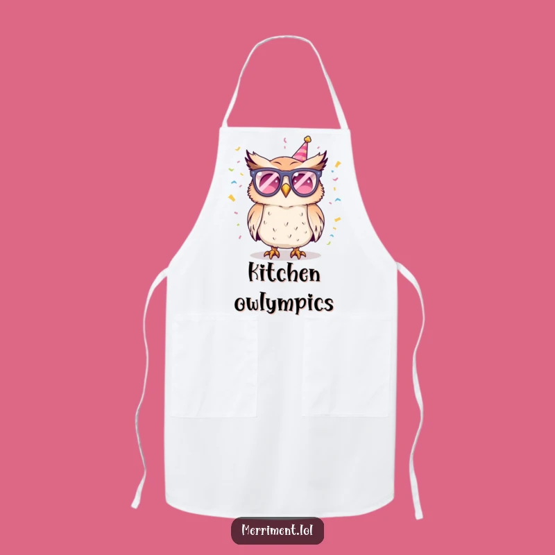Funny Owl Party Apron: Cook Up Some Festive Fun