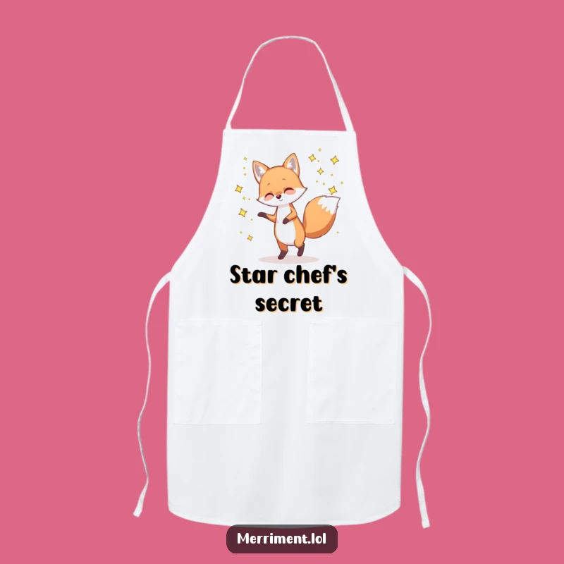 Funny Dancing Fox Apron: Cook Under the Stars Funny Gift