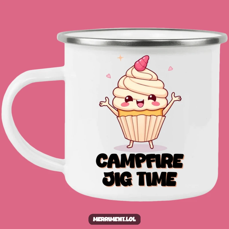 Funny Giddy Cupcake Jig Camping Mug: Trailside Celebrations