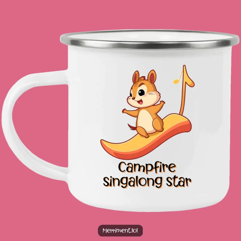 Funny Chipmunk Campfire Mug: Musical Adventures in Every Sip
