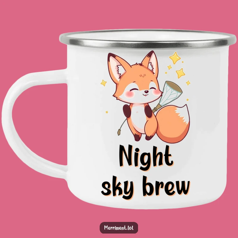 Funny Fox Camping Mug: Sparkly Star Catcher - Great Magical Gift