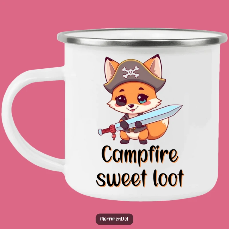 Funny Fox Pirate Campfire Mug: Sweet Adventures Under the Stars