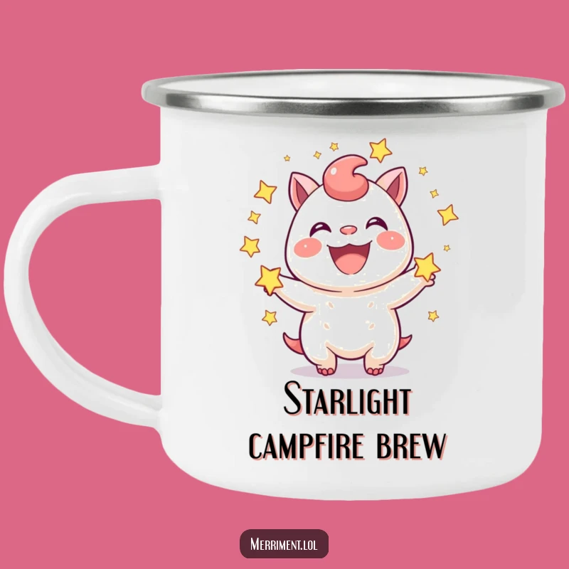 Funny Star Juggling Creature Camping Mug: Outdoor Star Fun, Perfect Funny Gift