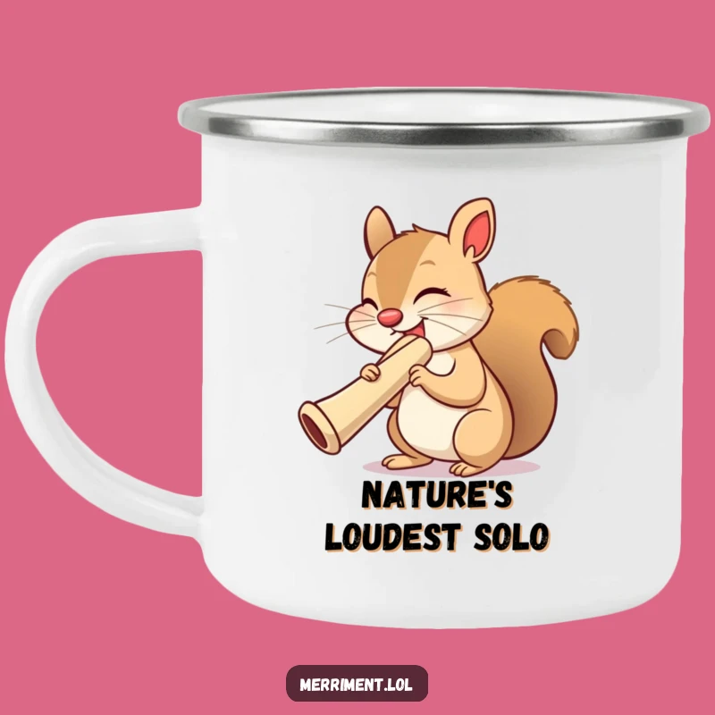 Funny Squirrel Kazoo Camp Mug: Hilarious Outdoor Musical Adventure