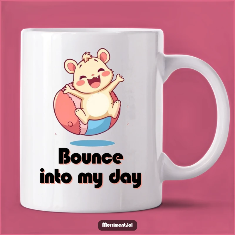 Funny Merry Critter Ball Bouncing Mug: Enthusiastic Fun, Perfect Funny Gift