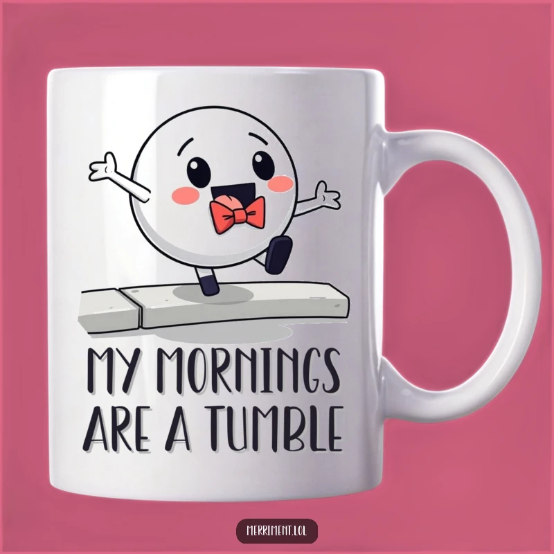 Funny Bouncing Ball Bowtie Curb Fall Mug: Hilarious Gift for Clumsy Fun