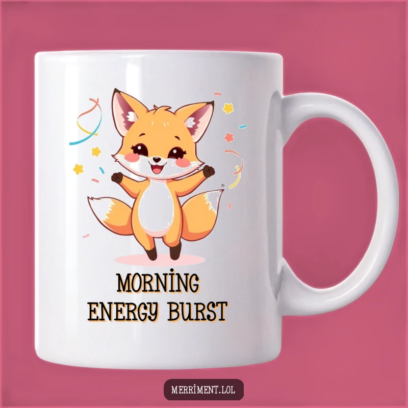 Funny Fox Cub Dance Mug - Streamer Fun for a Joyful Morning!
