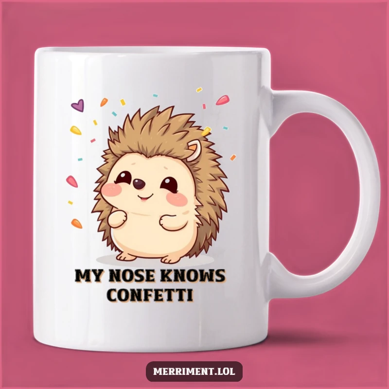 Funny Hedgehog Confetti Catcher Mug: A Hilarious Gift for Hedgehog Lovers