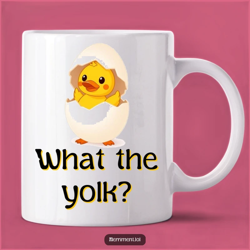 Funny Surprised Egg Rubber Duck Mug - Hilarious Breakfast Gift for Egg-cellent Humor