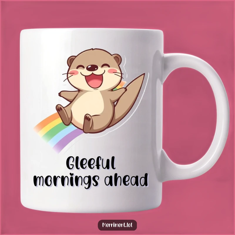 Funny Otter Rainbow Mug: Pure Joyful Slides Funny Gift
