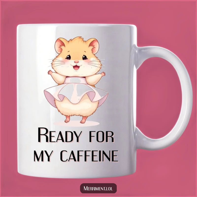 Funny Hamster Party Dress Mug: Adorable Twirling Pet, Perfect Funny Gift Idea