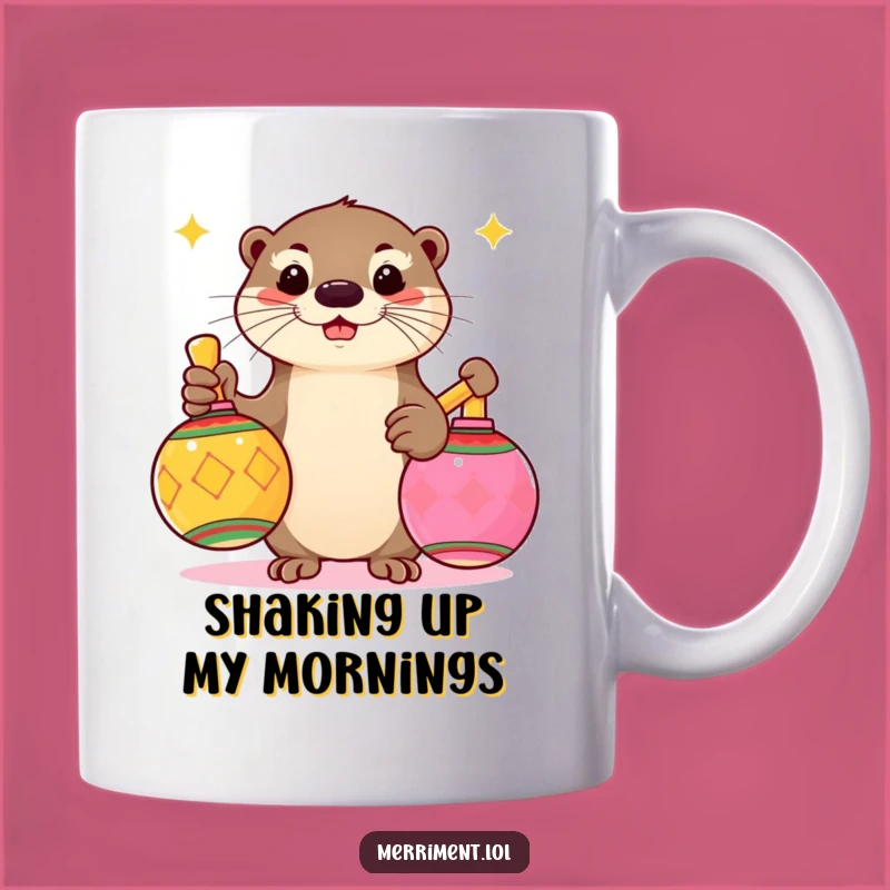 Funny Otter Maraca Mug: Shake Up Your Day with Joyful Rhythms