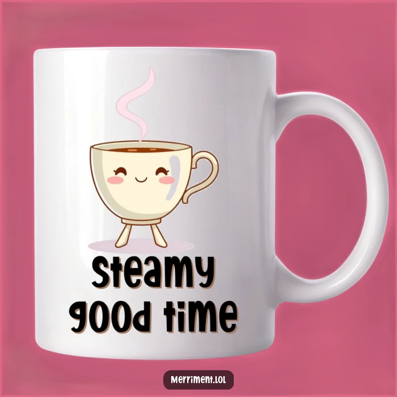 Funny Dancing Teacup Steam Shape Mug - Joyful & Whimsical Gift for Tea Lovers