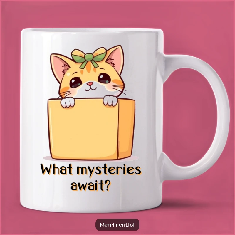 Funny Curious Cat Mug: Adorable Pet Peeking Surprise, Perfect Funny Gift Idea