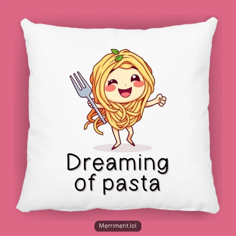 Funny Spaghetti Tango Fork Pillow: Cozy Comfort, Delicious Laughs