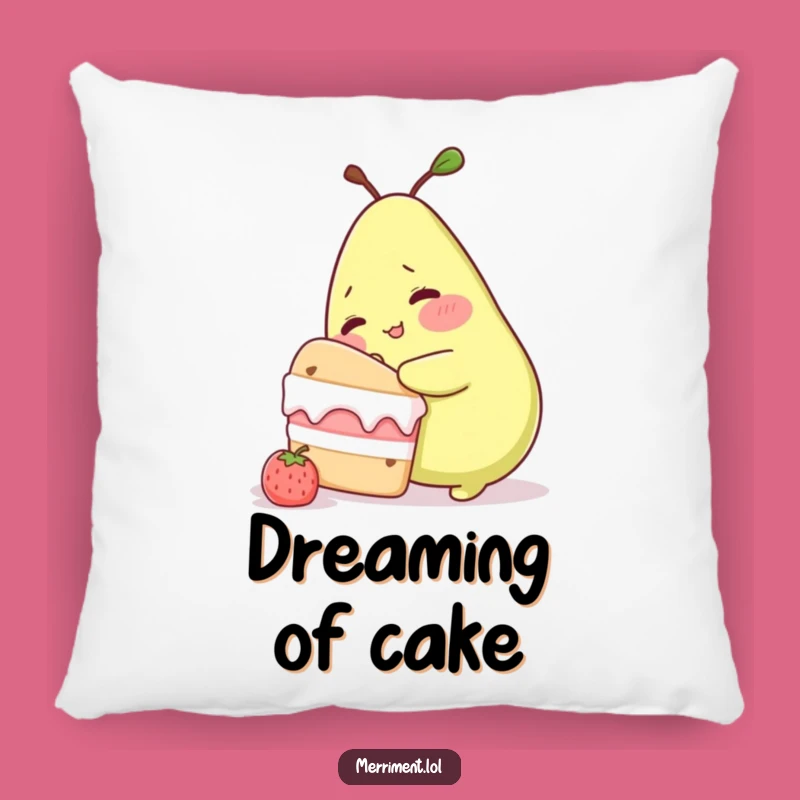 Funny Blushing Pear Cake Sneak Pillow: Cozy Comfort, Sweet Laughs