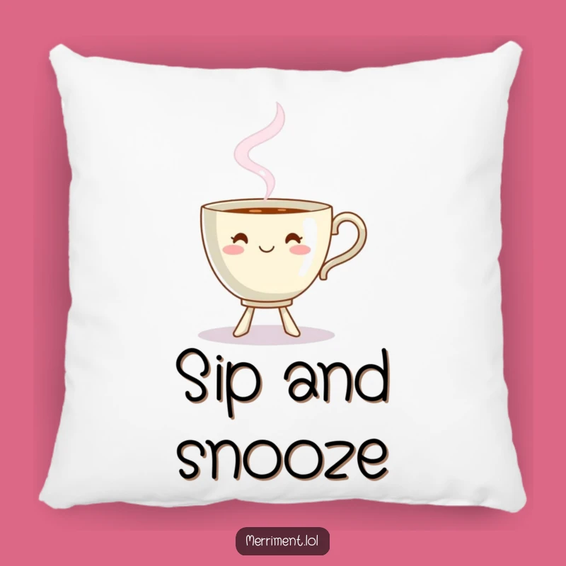 Funny Dancing Teacup Steam Shape Pillow - Cozy Comfort with Whimsical Flair