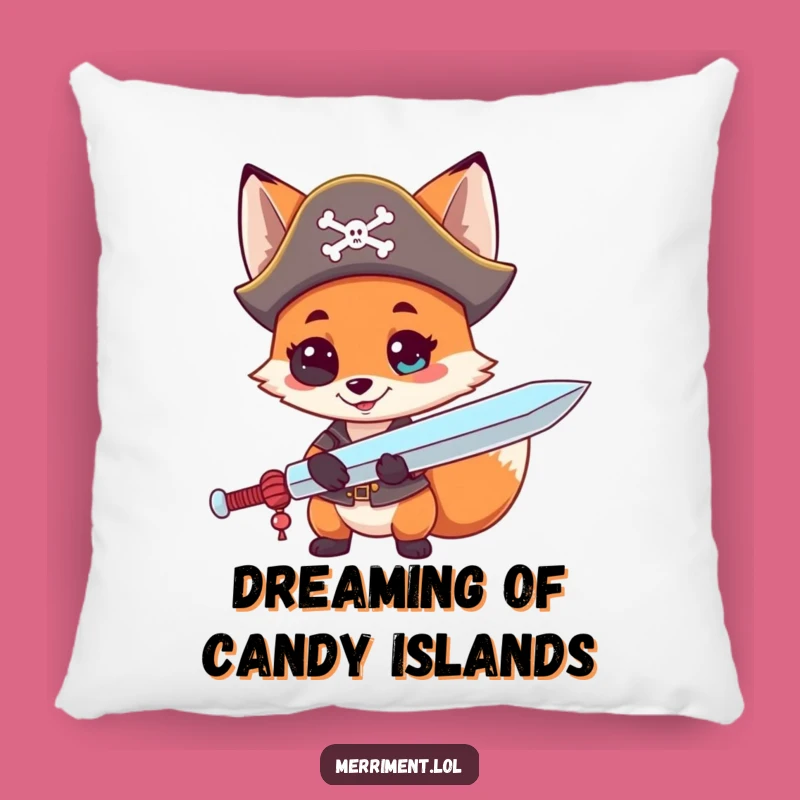 Funny Fox Pirate Pillow: Cozy Up with Sweet Adventure