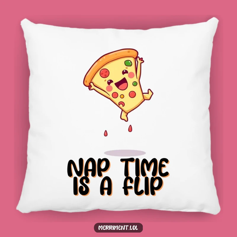 Funny Pizza Somersault Pillow - Soft Cartoon Food Cushion for Cuddles