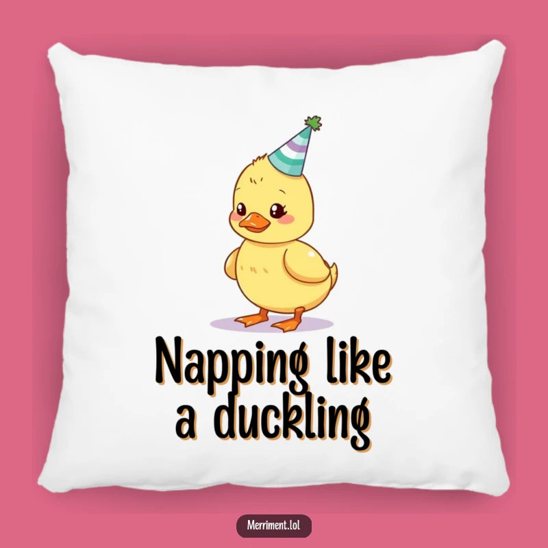 Funny Wobbly Duckling Pillow: Cozy & Hilarious Accent for Festive Fun
