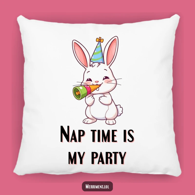Funny Bunny Party Pillow - Cuddle Up with Cheerful Noisemaker Fun!