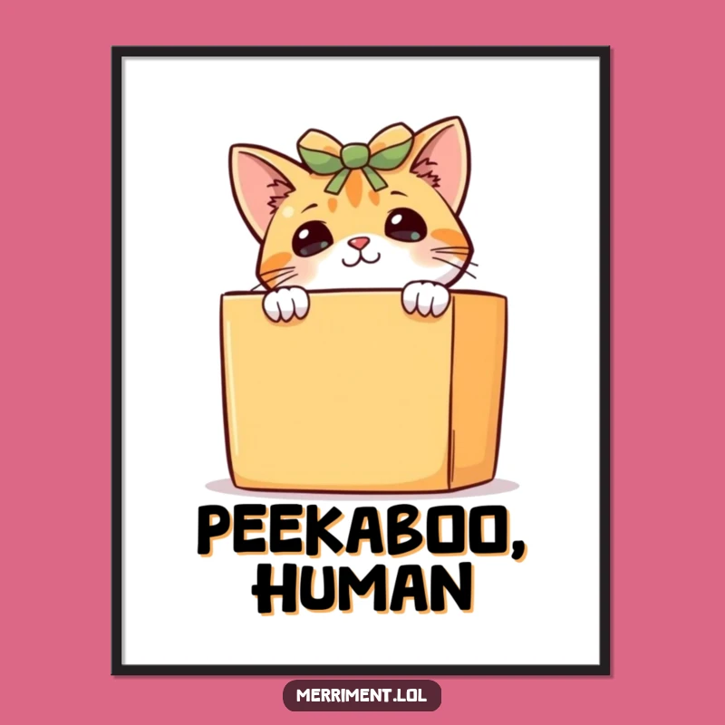 Funny Curious Cat Digital Art: Printable Pet Surprise, Instant Funny Gift Download