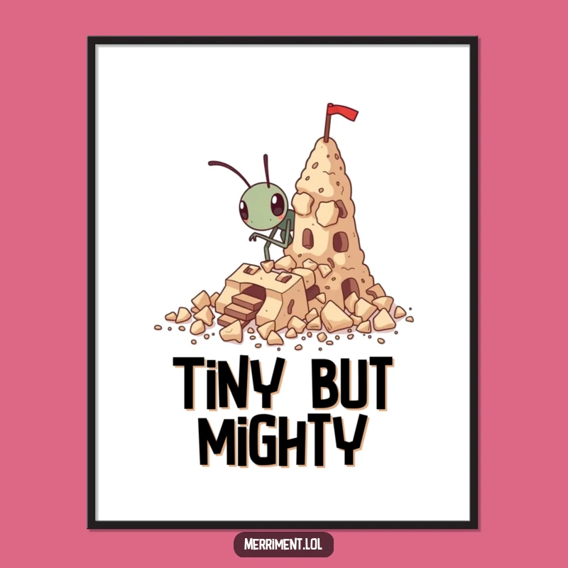 Funny Determined Ant Crumbs Fortress Digital Art - Instant Motivation for Your Walls