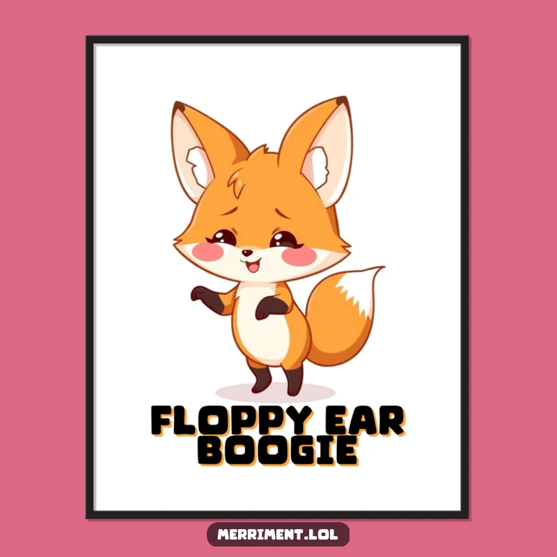 Funny Fox Dance Digital Print: Instant Grooves for Your Walls