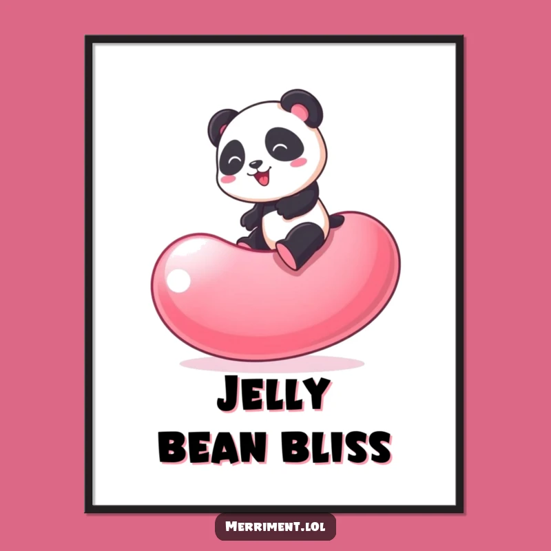 Funny Panda Jelly Bean Digital Art: Instant Joy & Laughter!