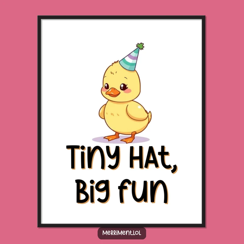 Funny Wobbly Duckling Digital Print: Instant Hilarious Party Decor