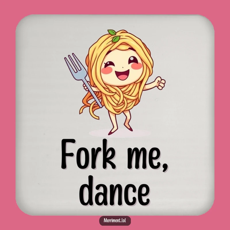 Funny Spaghetti Tango Fork Coaster: Protect Surfaces with Flavor