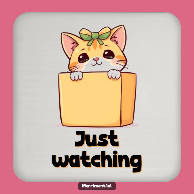 Funny Curious Cat Coasters: Protect Surfaces with Pet Charm, Set Of Funny Gifts