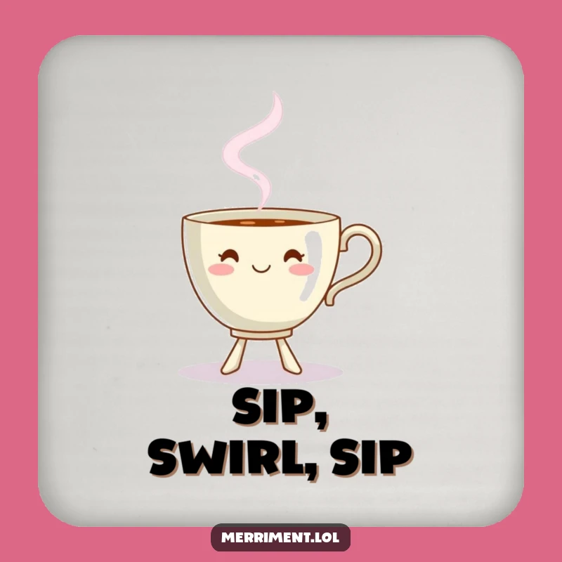 Funny Dancing Teacup Steam Shape Coasters - Protect Surfaces with Playful Art