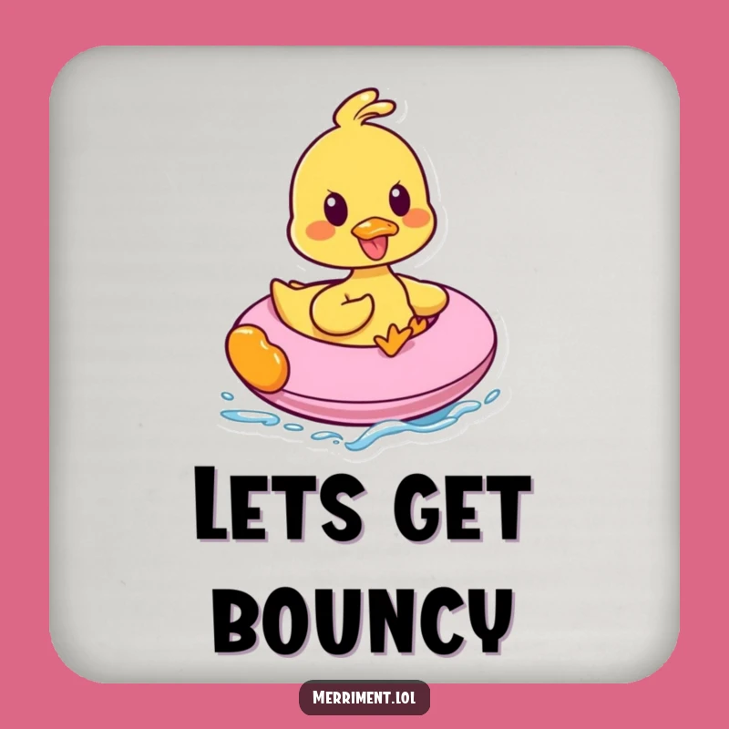 Funny Duck Inflatable Ride Drink Coaster: Protect Surfaces with Humor