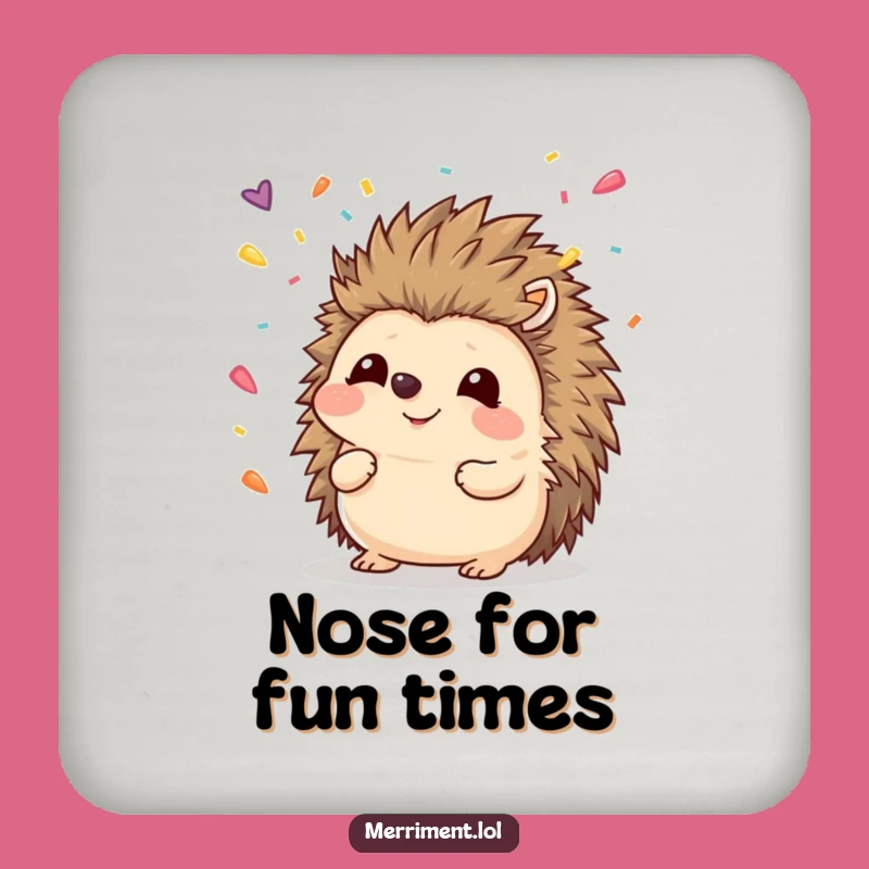 Funny Hedgehog Confetti Coasters: Protect Surfaces with Hilarious Charm