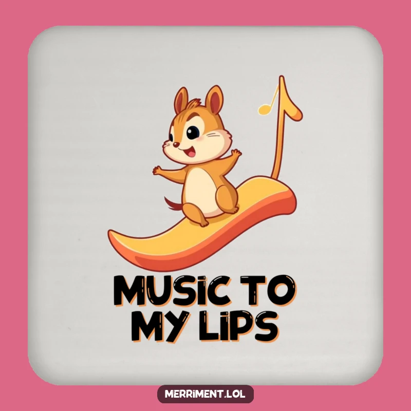 Funny Chipmunk Music Coaster: Protect Surfaces with a Tune