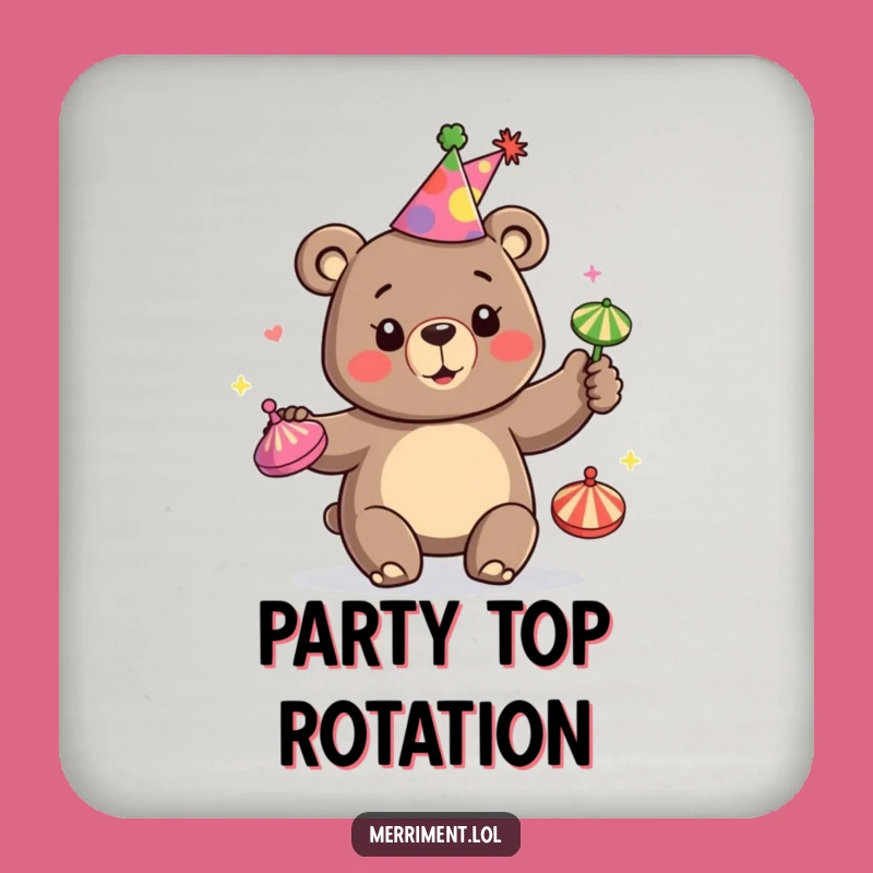 Funny Bear Juggling Coaster Set - Hilarious Party Table Protection