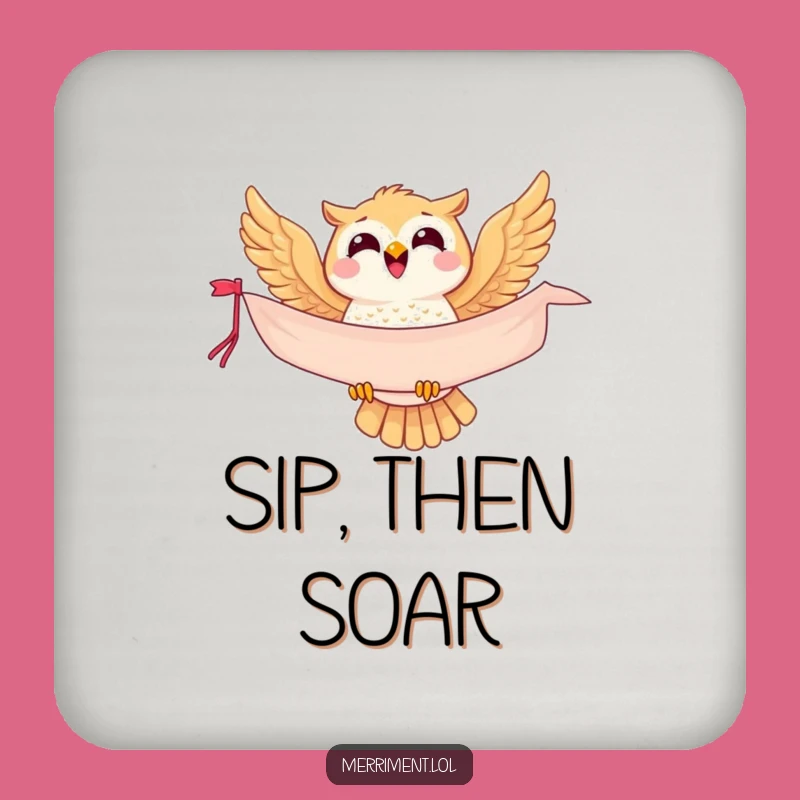 Funny Owl Coaster - Protect Your Surfaces with This Joyful Messenger!