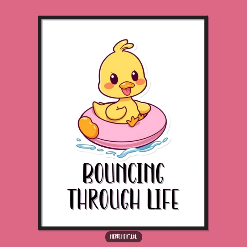 Funny Duck Inflatable Ride Poster: Unleash Joyful Quacks on Your Wall