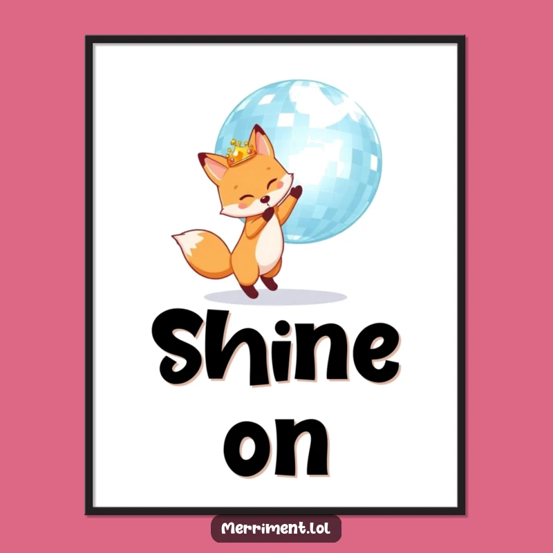 Funny Fox Disco King Poster: Decorate your walls with dazzling fun!