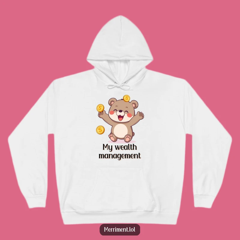 Funny Bear Cub Juggling Hoodie - Delighted Treasure Hunter Wear