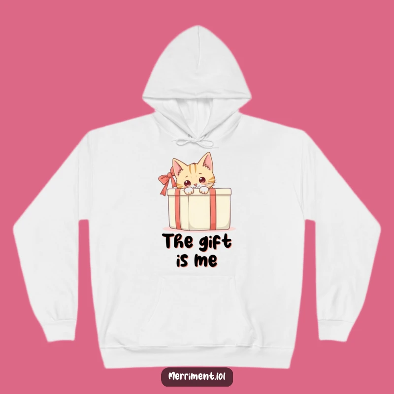Funny Cat Gift Box Hoodie: Cozy Up with Hilarious Feline Mystery!